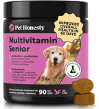 Pet Honesty - Multivitamínico para Perros Mayores - 90 Comprimidos Masticables Sabor a Pato
