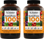 Dr. Schulze's SuperFood 100 - Suplemento Multivitamínico de Superalimentos para el Bienestar General - 270 Comprimidos