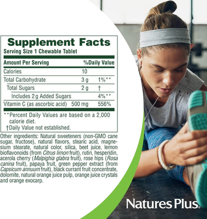 NaturesPlus Orange Juice Chewable Vitamin C 500 mg – Image 5