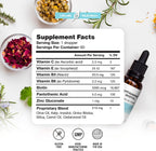 Ultra6 Nutrition Liquid Biotin 5000 mcg with Vitamins C, E, B6 & Organic Coconut Oil - Hair, Skin & Nails Supplement