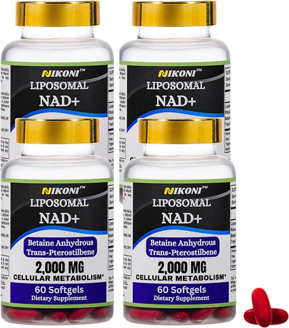 Nikoni Liposomal NAD+ 2000 mg con TMG y Pterostilbeno - 240 Cápsulas Blandas – Image 1