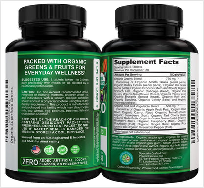 Potent Garden Super Greens Cápsulas - – Certificación orgánica: Buscar productos con sello USDA Organic garantiza – Image 4
