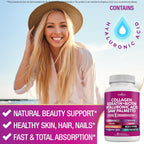 NEW AGE Cápsulas de Colágeno con Biotina, Keratina, Saw Palmetto y Ácido Hialurónico - 90 unidades