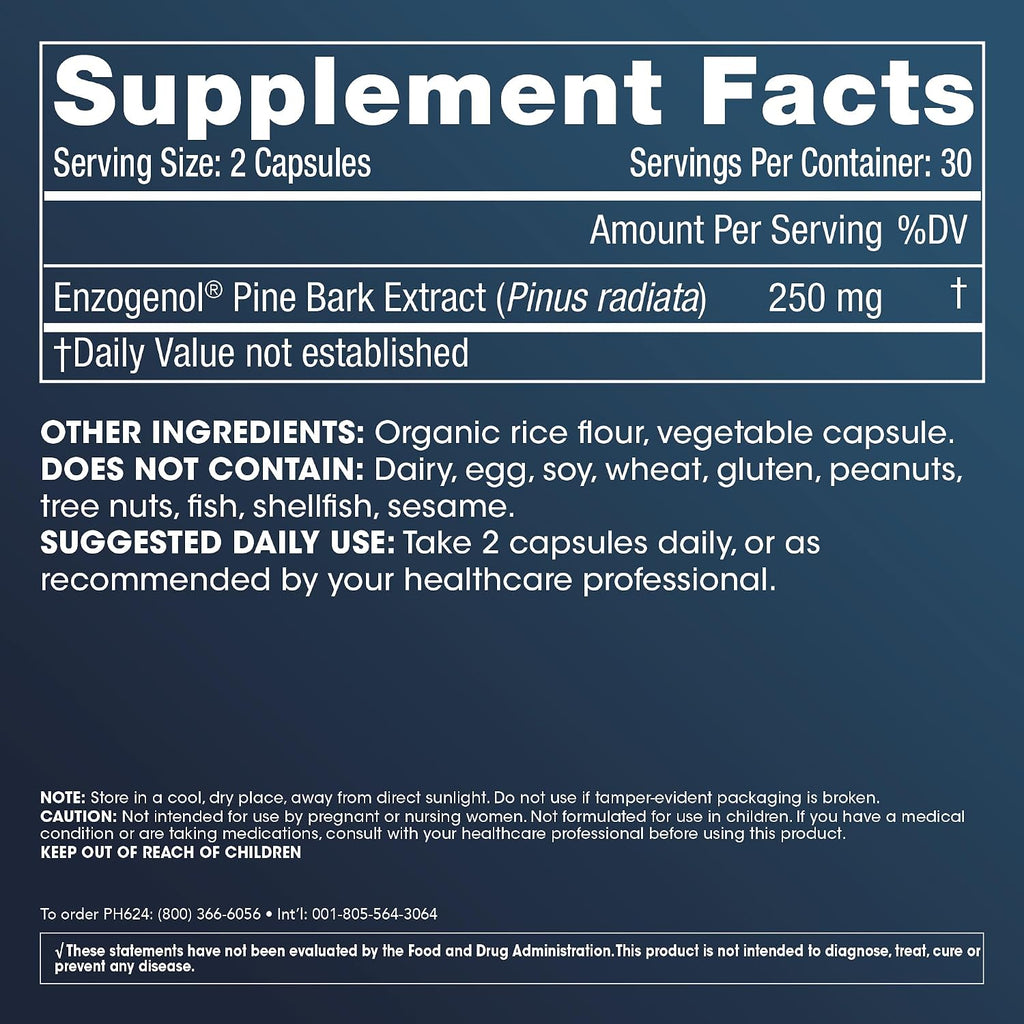 ProHealth Enzogenol Extracto de Corteza de Pino - 60 Cápsulas