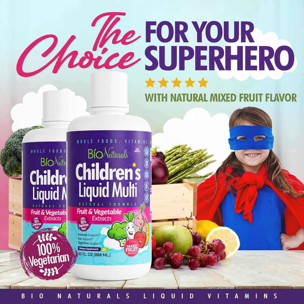 Multivitamínico Líquido Infantil con Vitaminas, Fibra y Extractos de Frutas y Verduras - 887 ml