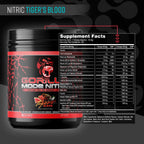 Gorilla Mode Nitric – Pre-Entreno Sin Estimulantes (784g, Tiger's Blood)
