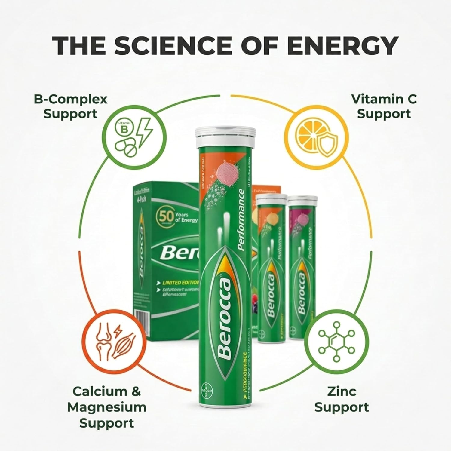 Berocca Performance Comprimidos Efervescentes 60 uds. Edición Limitada Pack Celebración