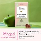 Winged Wellness Multivitamin Gummies para Adolescentes - Vitaminas para el Estado de Ánimo y Salud Hormonal - Gomitas Veganas con Chaste Tree, Lemon Balm, L-Theanine y Huperzine A - 60 Gomitas