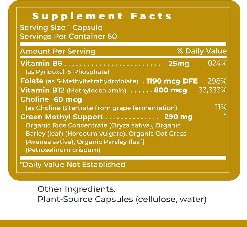 Premier Research Labs Phyto Methylate - B Vitamin Supplement - Supports Methylation, Detox, Brain & Heart Health - 5-MTHF & P5P - 60 Plant-Source Capsules