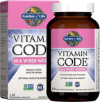 Garden of Life Vitamin Code 50 Wiser Women's Multi 120 Cápsulas Orgánico