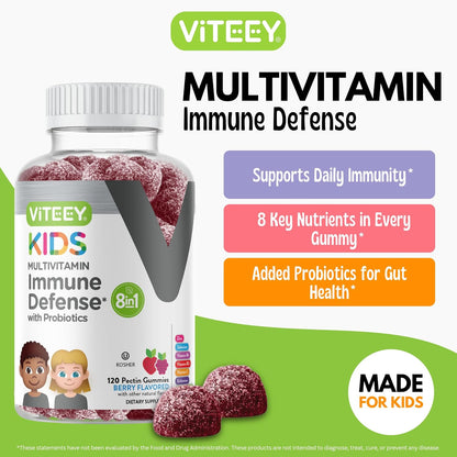 Viteey Gomitas Multivitamínicas para Niños – Energía y vitalidad: Las vitaminas B6 y B12 ayudan a reducir el – Image 2