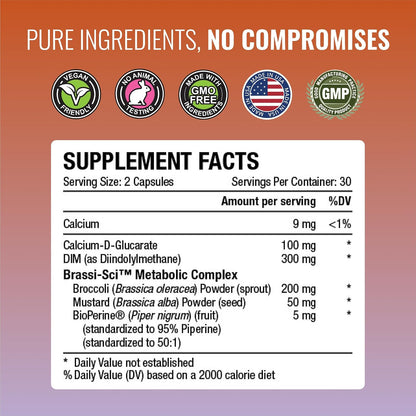 Approved Science DIM - Apoyo al Metabolismo del Estrógeno - 180 Cápsulas Veganas – Image 4