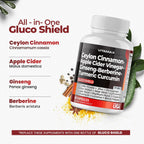 Vitamax Complejo de Canela de Ceilán, Vinagre de Manzana y Cúrcuma con Ginseng, Berberina y 12 Ingredientes Más - 60 Cápsulas