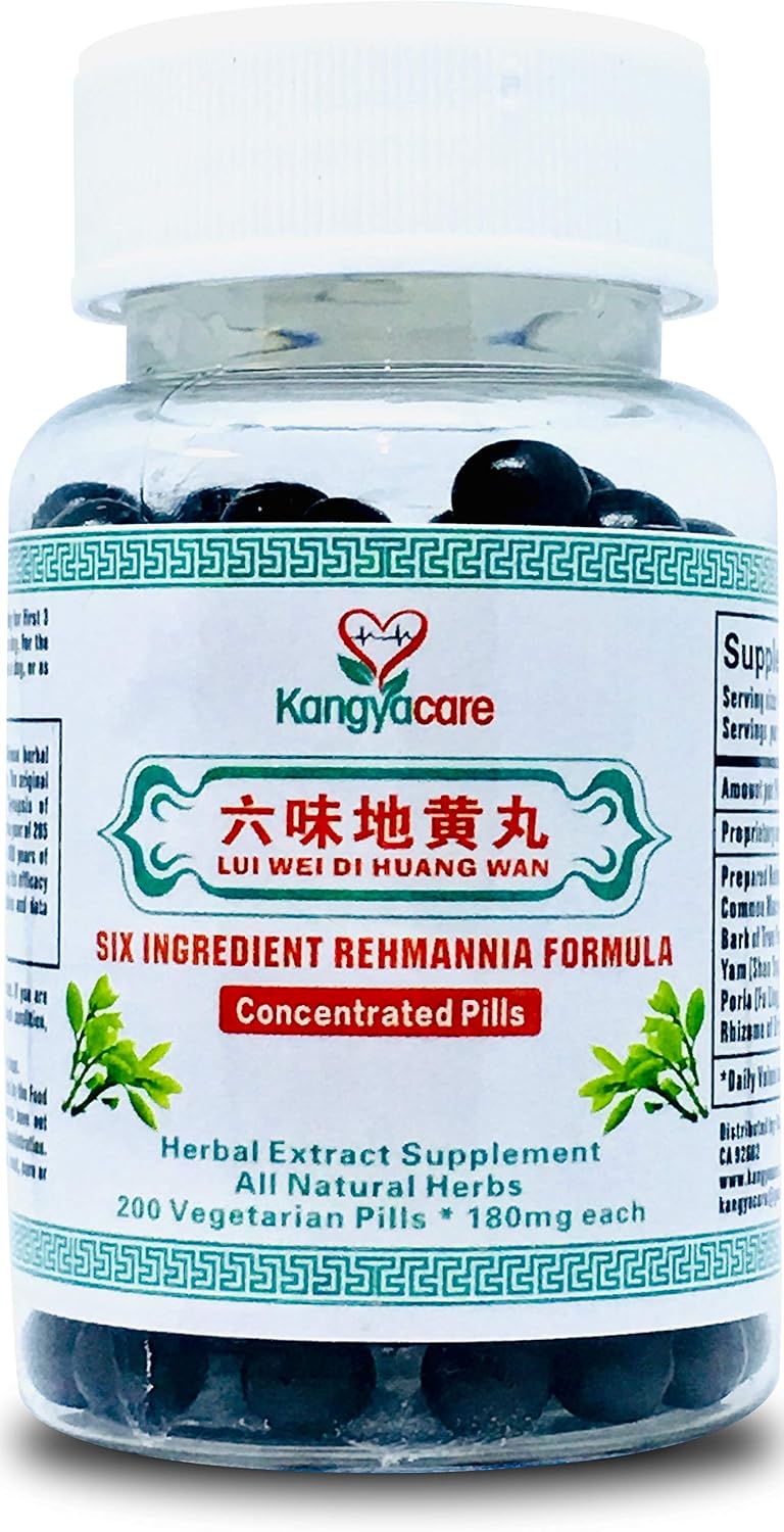 Liu Wei Di Huang Wan – Fórmula de Seis Ingredientes con Rehmannia – Suplemento Herbal Natural (200 comprimidos)
