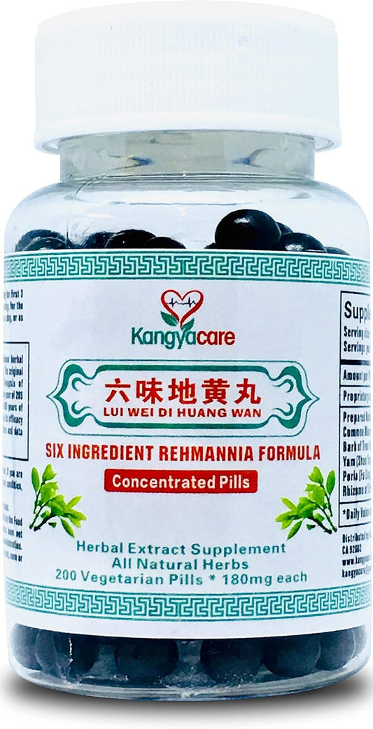 Liu Wei Di Huang Wan – Fórmula de Seis Ingredientes con Rehmannia – Suplemento Herbal Natural (200 comprimidos)