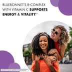BlueBonnet Stress Vitamin B Complex - Complejo de Vitaminas B con Vitamina C - 50 Cápsulas Vegetales