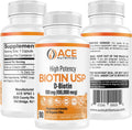 Ace Nutrition Biotina USP Alta Potencia 100mg (100.000mcg) - 3 Envases