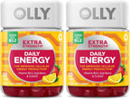 OLLY Extra Strength Daily Energy Gominolas de Vitamina B12, CoQ10 y Goji Berry - Sin Cafeína - 60 Gominolas Sabor Berry Yuzu