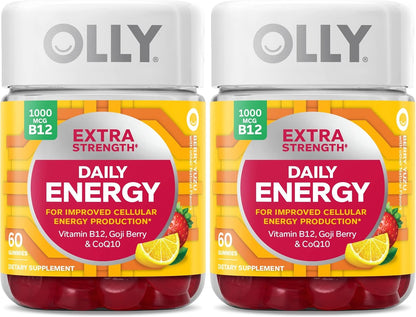 OLLY Extra Strength Daily Energy Gominolas de Vitamina B12, CoQ10 y Goji Berry - Sin Cafeína - 60 Gominolas Sabor Berry Yuzu – Image 10