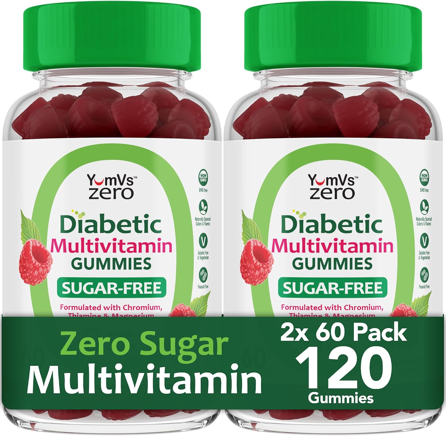 YUM-V'S Multivitamin Gummies Sin Azúcar – Gomitas Multivitamínicas Keto-Friendly – 60 Unidades
