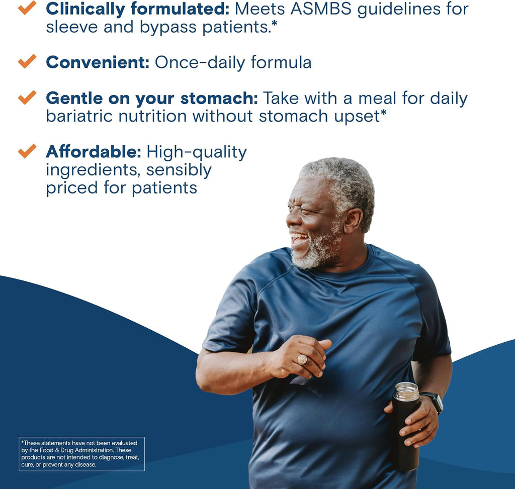 Bariatric Fusion Multivitamínico para Hombres con Hierro – Fórmula diaria para cirugía bariátrica – 30 Cápsulas