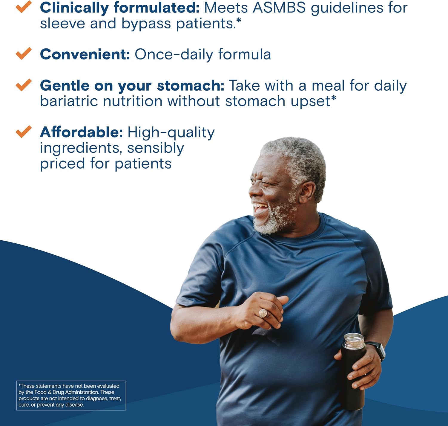 Bariatric Fusion Multivitamínico para Hombres con Hierro – Fórmula diaria para cirugía bariátrica – 30 Cápsulas