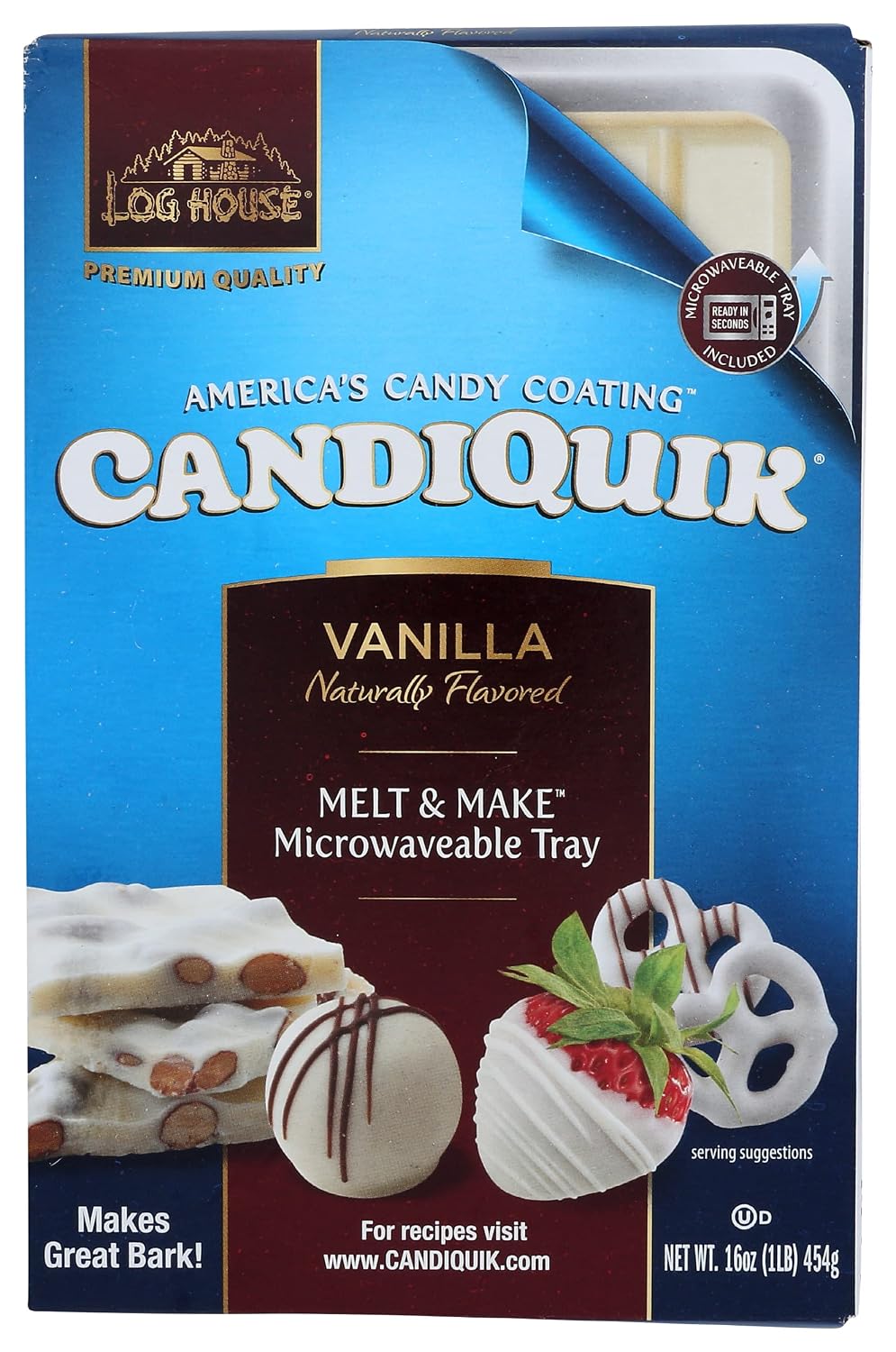 Log House Candiquik Cobertura de vainilla totalmente natural - 454 g