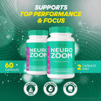 Neuro Zoom (3 Pack) - Suplemento Orgánico para la Memoria y Concentración, 180 Cápsulas
