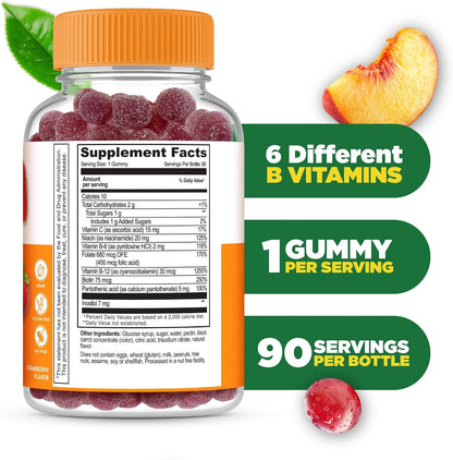 Lifeable Complejo B Gominolas para Adultos con Vitamina C - 90 Gominolas Veganas – Image 2