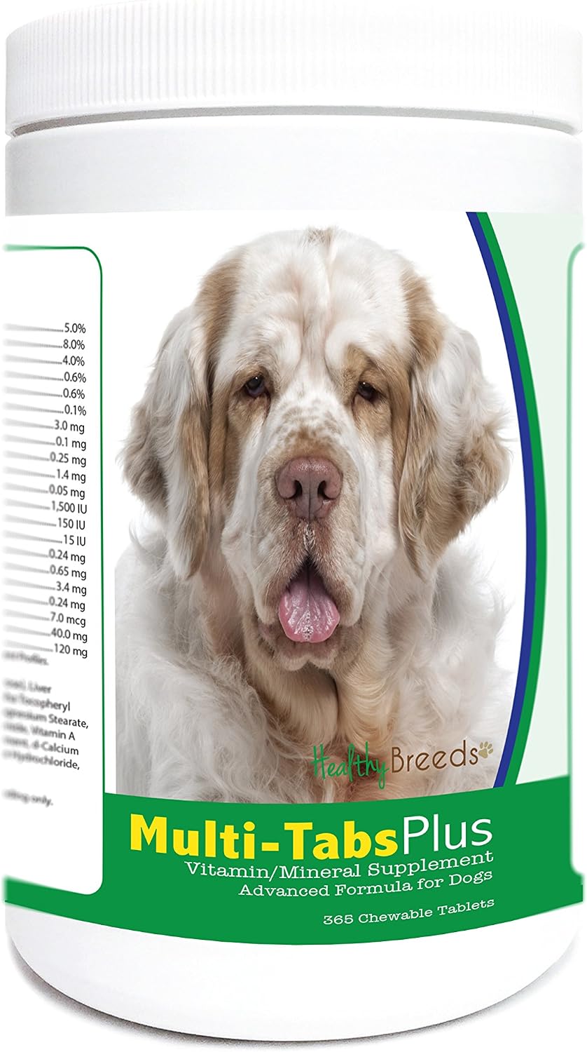 Healthy Breeds Clumber Spaniel Multi-Tabs Plus – Comprimidos Masticables para Perros (365 uds.)