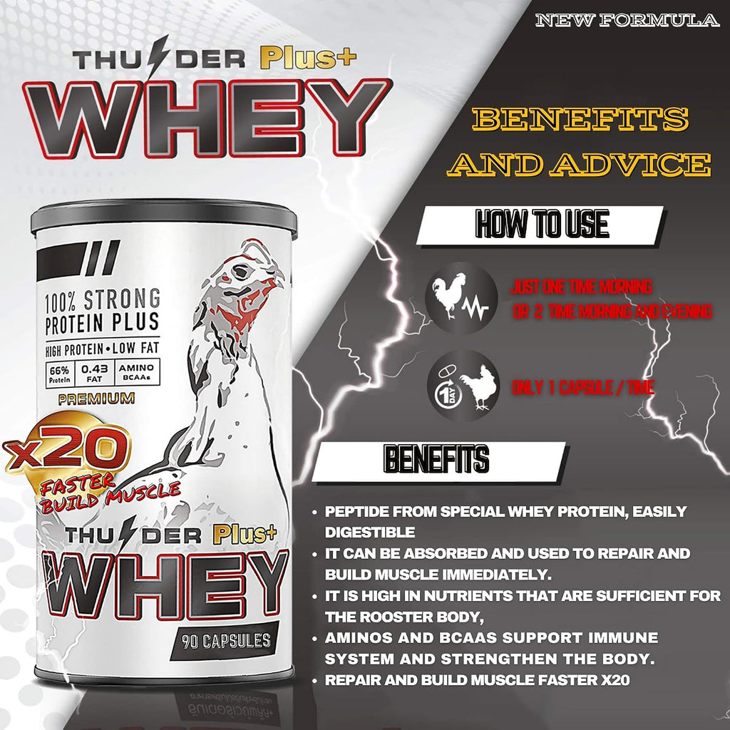 HULX Faster X3 New Formula - Complemento Vitamínico para Gallos y Aves (90 Cápsulas)