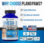 Planopaws Aceite de Pescado Omega 3 para Perros - 180 Cápsulas