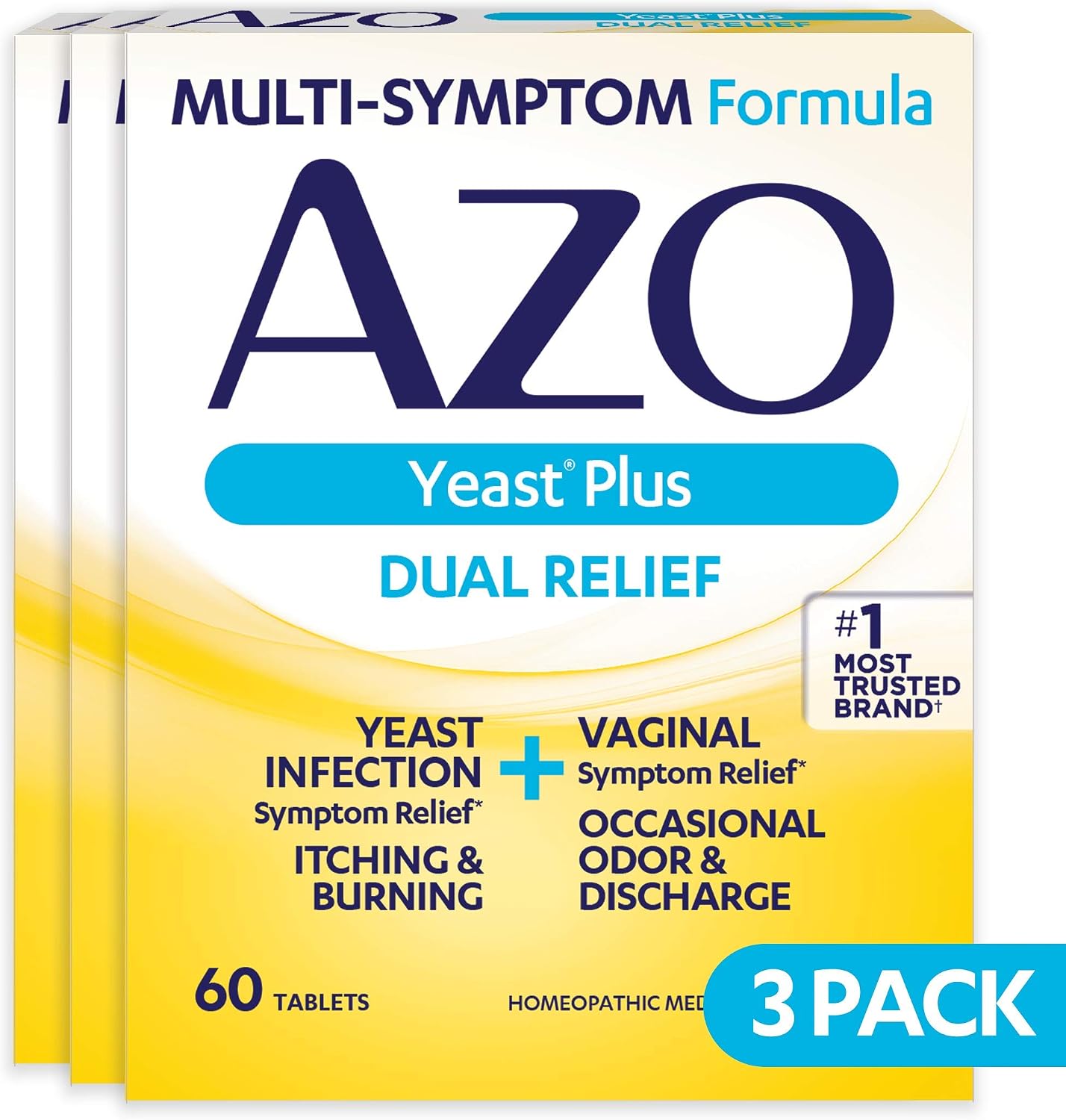 AZO Plus Multivitamínico, 180 Comprimidos (3 Paquetes de 60)