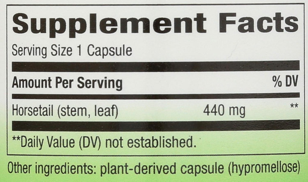 Nature's Way Cola de Caballo Premium 440 mg, 100 cápsulas vegetales