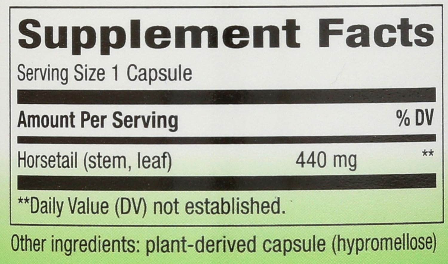 Nature's Way Cola de Caballo Premium 440 mg, 100 cápsulas vegetales
