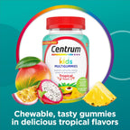 Centrum Kids Multivitamínico en Gomitas Sabor Tropical Punch, 110 Unidades