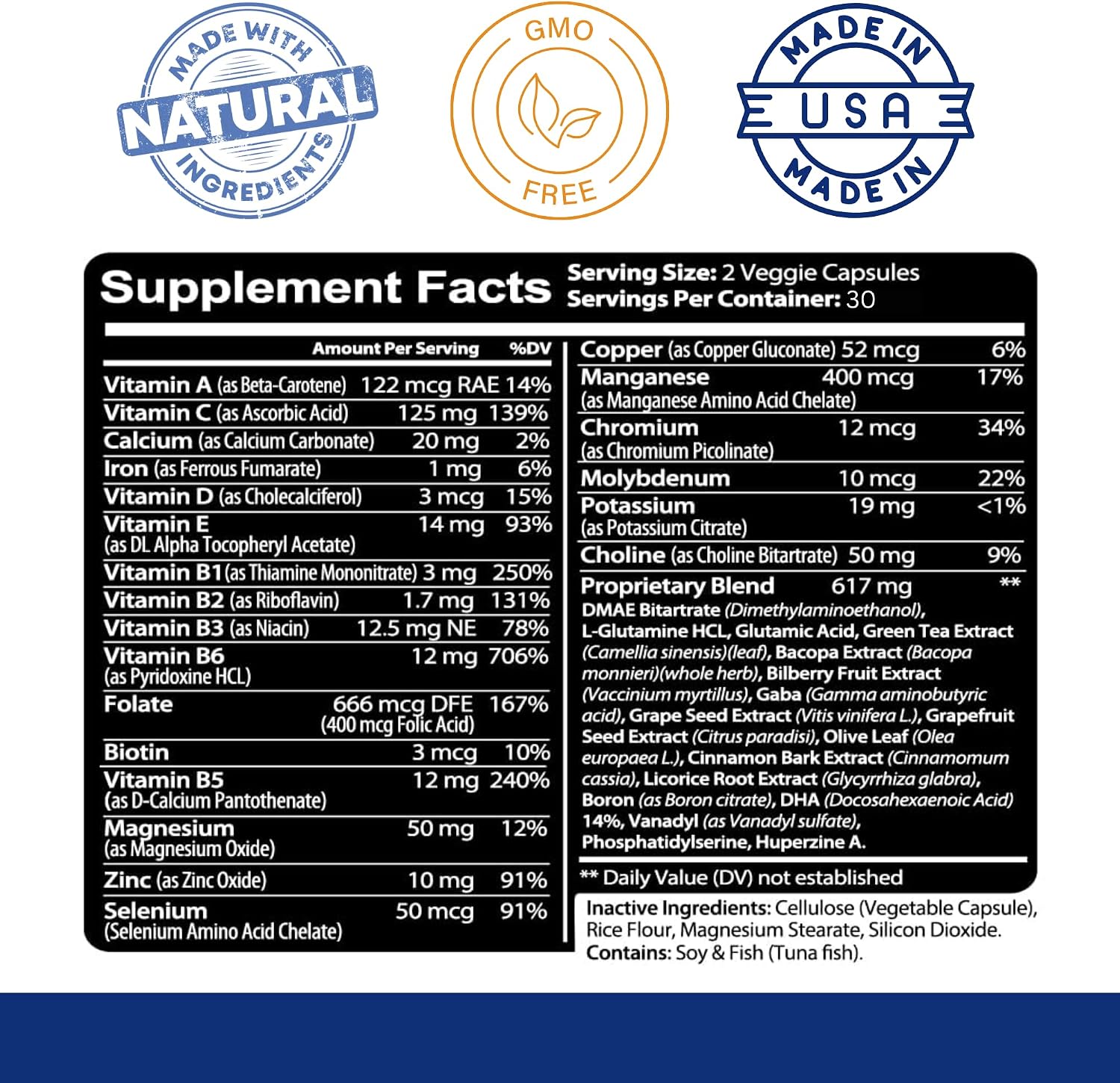 Kaya Naturals Neuro Brain - Cápsulas de apoyo cerebral para memoria y concentración - 60 unidades