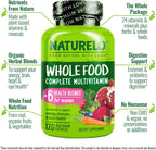 NATURELO Multivitamínico Integral para Mujeres - con Vitaminas, Minerales y Extractos Orgánicos - Suplemento para Energía y Salud Cardíaca - Sin OGM - 120 Cápsulas Veganas
