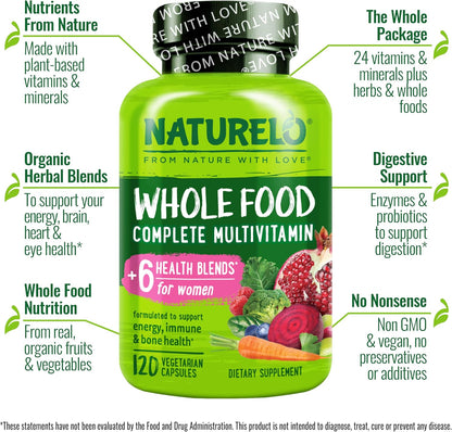 NATURELO Multivitamínico Integral para – Salud cardíaca: Ingredientes como el magnesio y los antioxidantes – Image 2