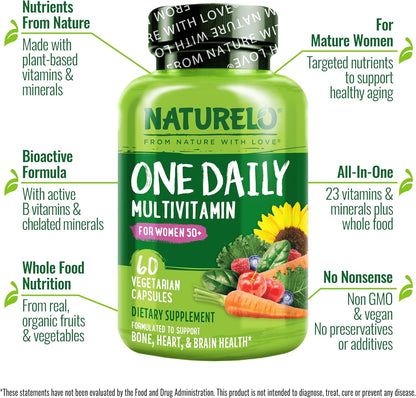 NATURELO One Daily Multivitamínico para – Salud ósea: La vitamina D, la vitamina K2 y el calcio procedente de – Image 2