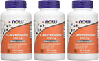 NOW Foods L-Methionine 500 mg - 100 Capsules (3-Pack)
