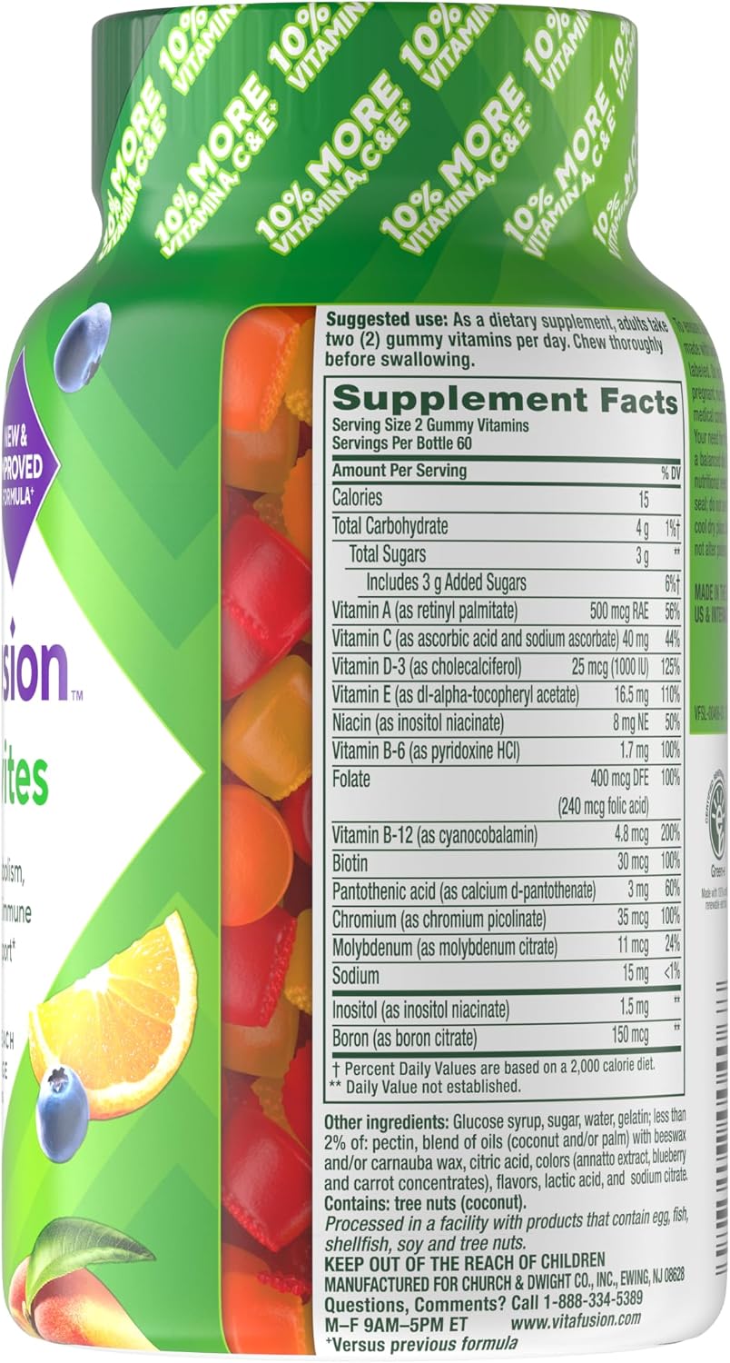 Vitafusion Multivitamínico Gomitas 120 gominolas para adultos