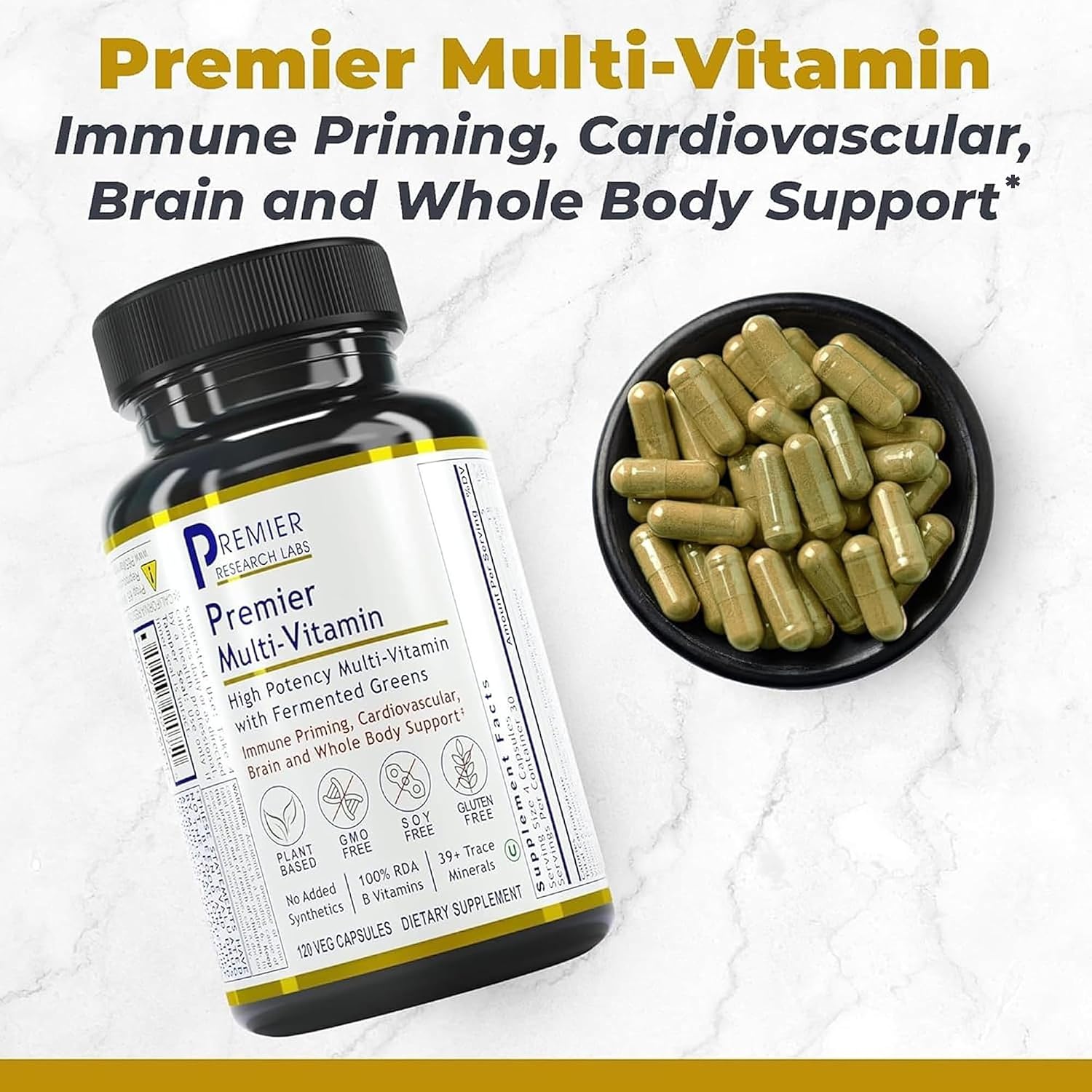 Premier Research Labs Multivitamínico Vegano - 120 Cápsulas