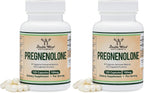 Pregnenolona 100 mg por dosis (Convertido a progesterona) - Probado por terceros - 120 Cápsulas (50 mg por cápsula) No transgénico - Double Wood