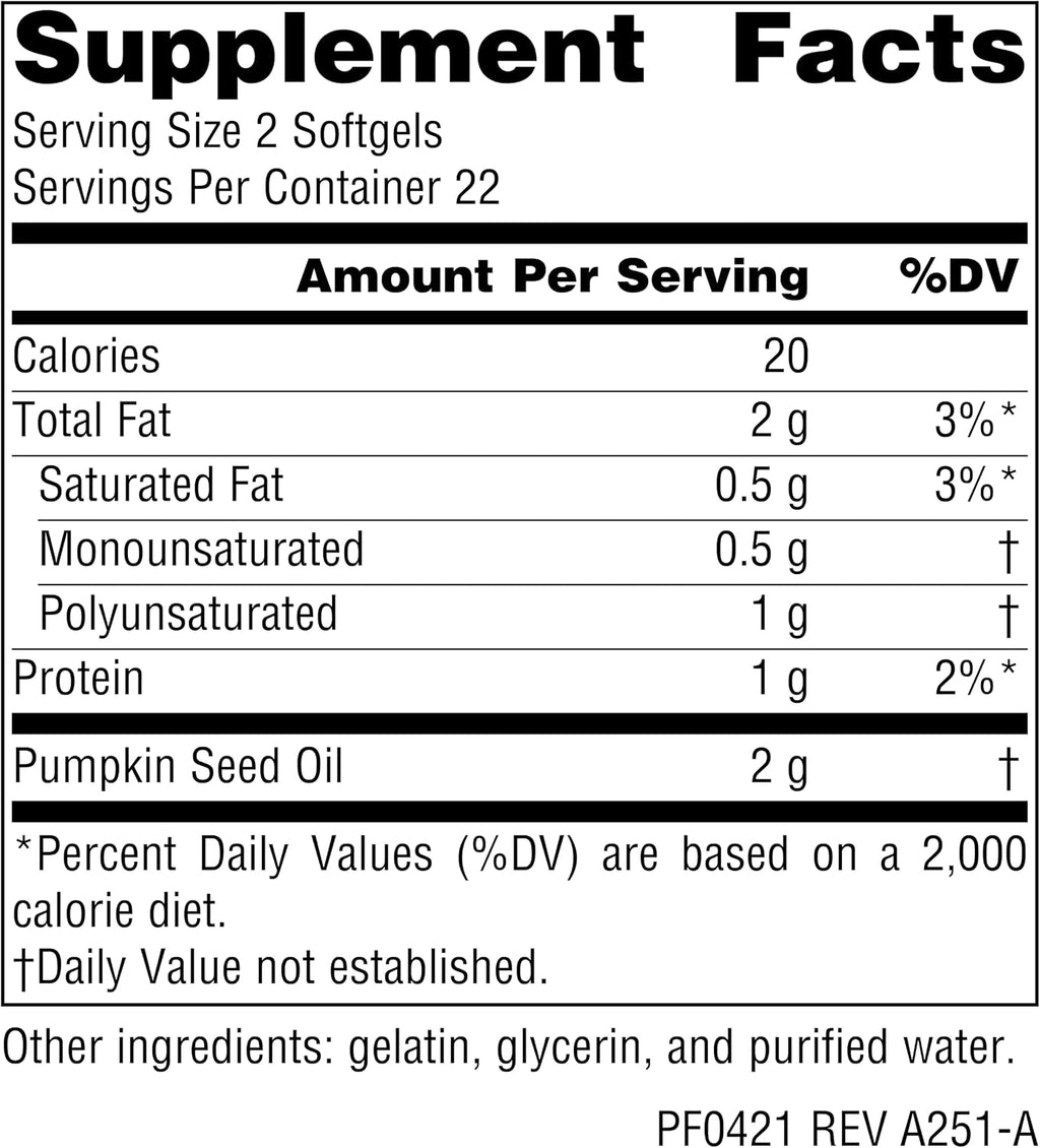 Planetary Formulations - Pumpkin Seed Oil, 45 Softgels