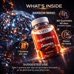 Huperzine A 200 mcg Gominolas - Suplemento Cognitivo para Memoria y Concentración - Vegano, Sin Gluten, 60 Gomitas