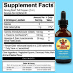 Calm & Focus Drops - Suplemento de apoyo cognitivo con L-teanina, GABA y Huperzina A (60 ml)