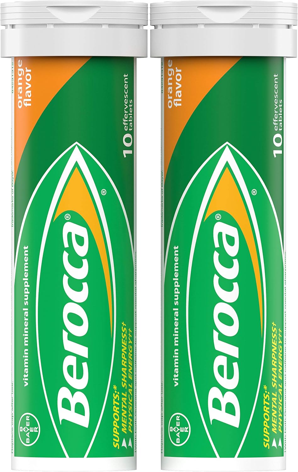 Berocca Energy, Suplemento Vitamínico para Energía Física y Mental, Sabor Naranja, 20 Comprimidos Efervescentes