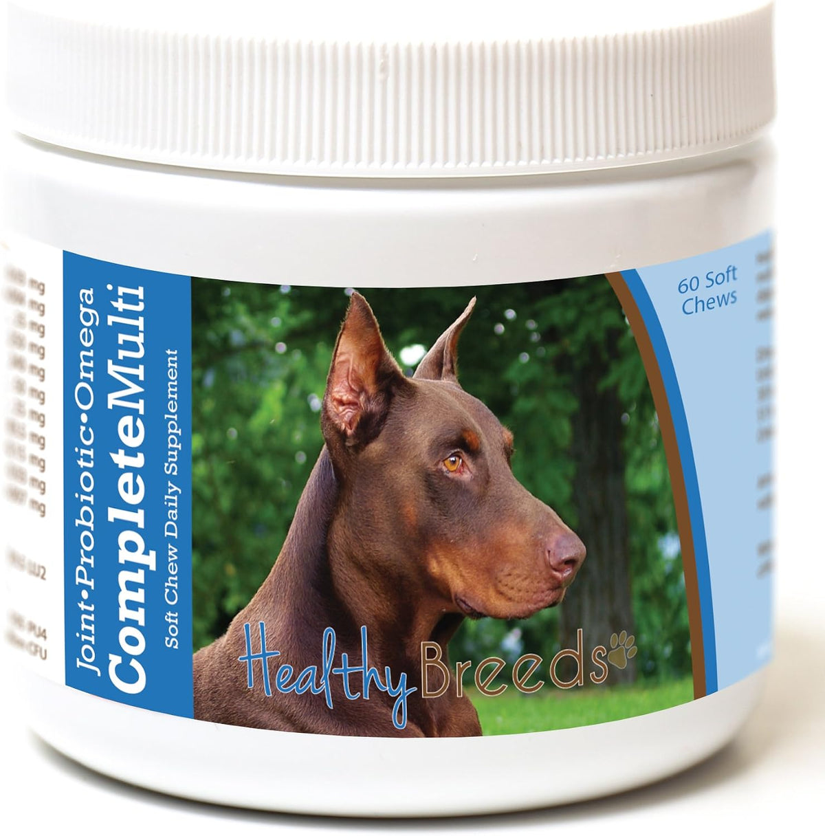 Healthy Breeds Doberman Pinscher All in One Multivitamin Soft Chew 60 Count – Image 1