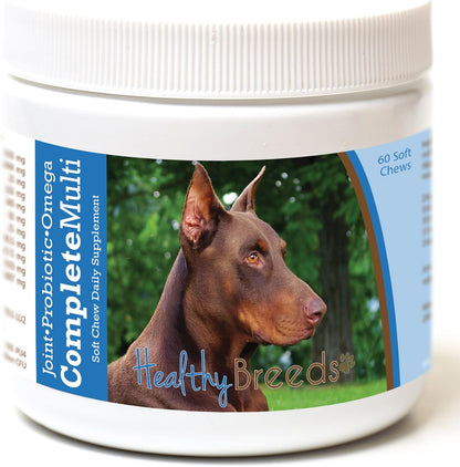 Healthy Breeds Doberman Pinscher All in One Multivitamin Soft Chew 60 Count – Image 1